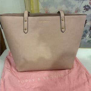 Poppy & Peonies Blush Pink Tote Bag